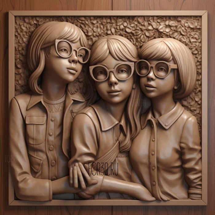 Girls TV series 3 stl model for CNC